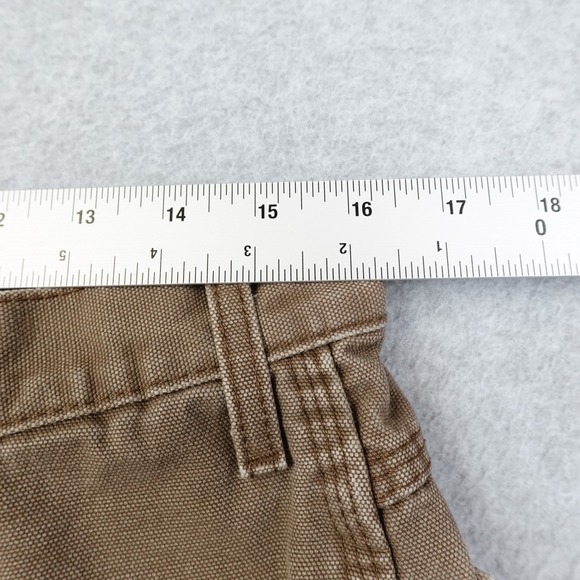 Dickies Relaxed Fit Carpenter Pants Mens 33x32 Brown Cotton Canvas Utility Work - Picture 6 of 9